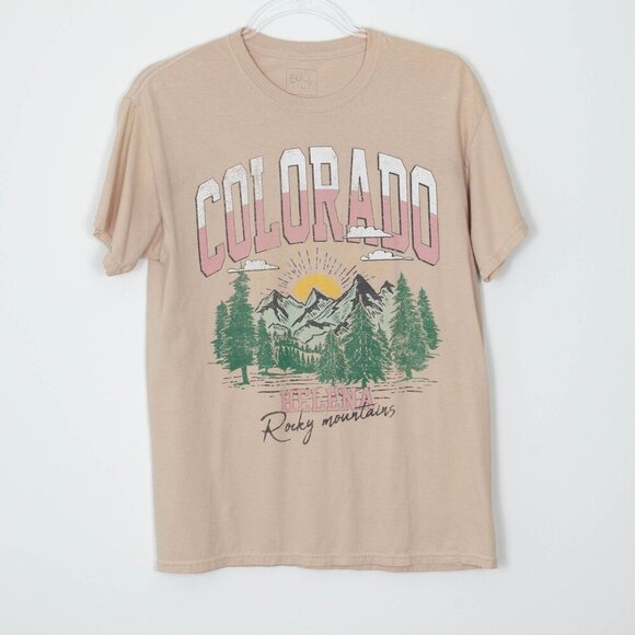 Full Tilt Oversized Colorado Graphic Tee Shirt Women's Size Small - Picture 1 of 5